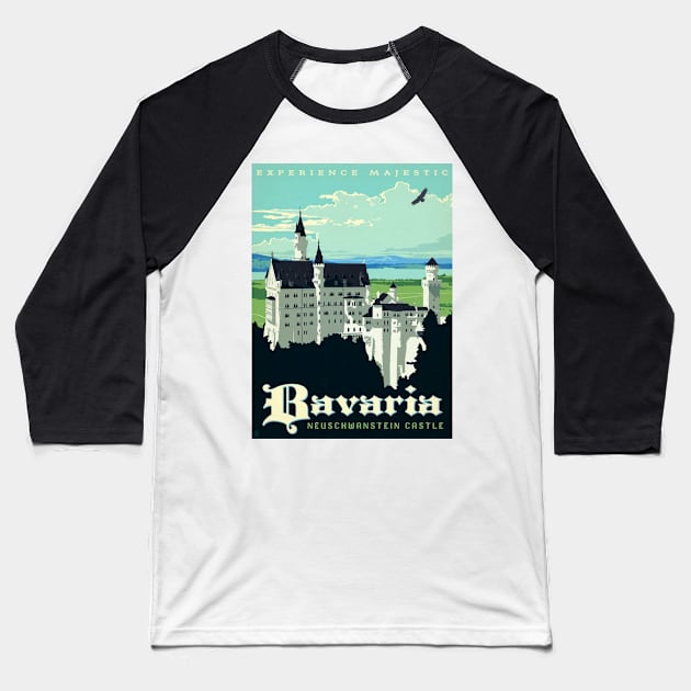 Vintage Travel Poster Art - Bavaria Baseball T-Shirt by Starbase79